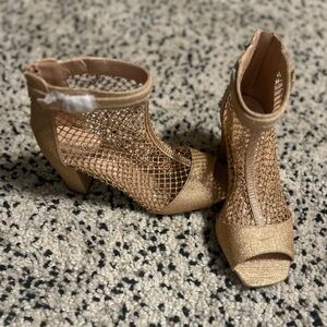 Gold Mesh/Cage Women's Heels